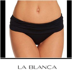 La Blanca Black Swim Bikini Bottoms Size 14 NWT